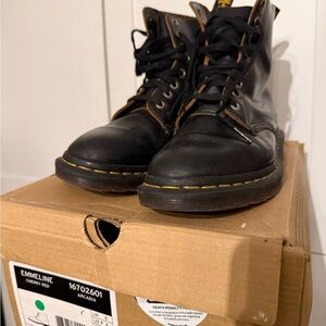 Dr. Martens Black Soft Leather Boots